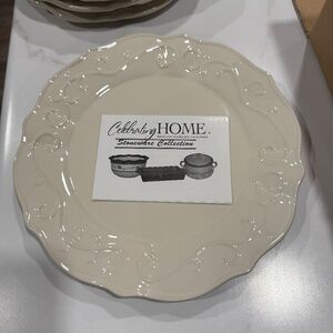 Celebrating Home Veranda Stoneware Collection Set of 4 Dinner Plates/BNIB